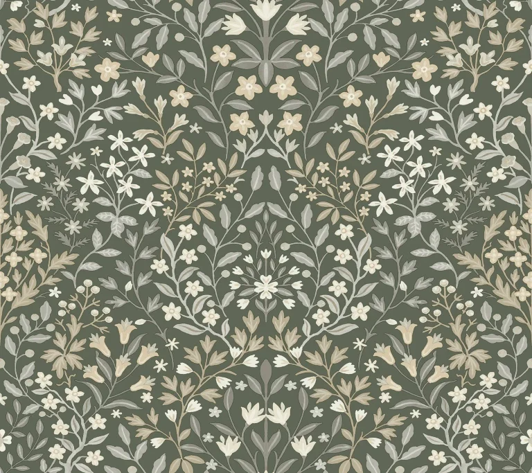 Magnolia Home Garden Terrace Wallpaper - Olive — Ảnh 2