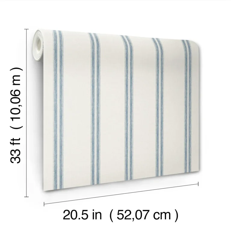 Chesapeake Johnny Stripes Wallpaper - Blue — Ảnh 6