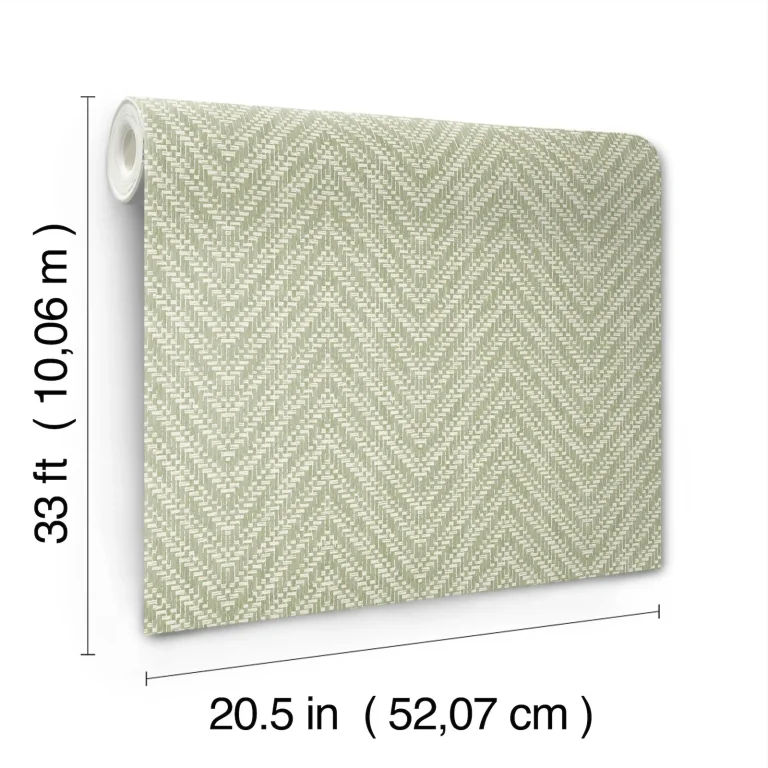 Glynn Chevron Wallpaper - Green — Ảnh 2