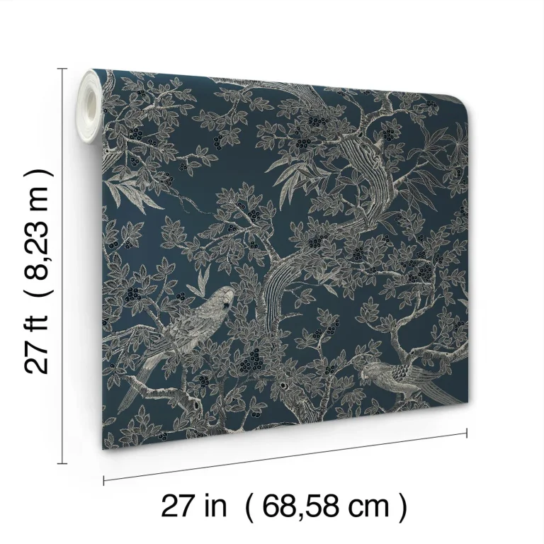 Ronald Redding Regal Ridge Trailing Tree Wallpaper - Dark Blue — Ảnh 5