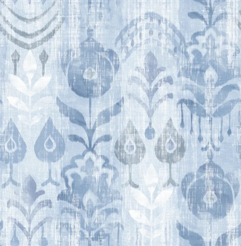 Pavord Floral Shibori Wallpaper - Blue — Image 4