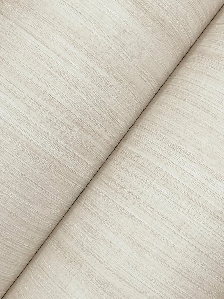Silk Essence Faux Fabric Wallpaper - Cream — Ảnh 7