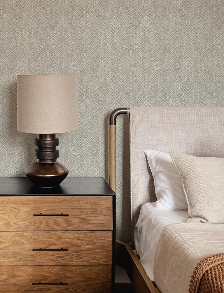 Gallivant Woven Geometric Wallpaper - Grey — Ảnh 3