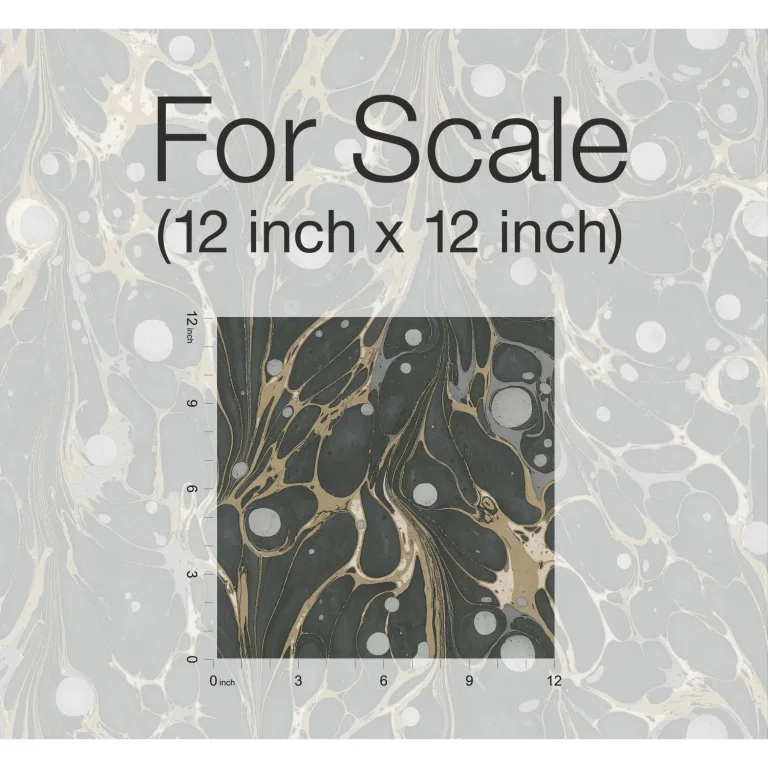 Marbled Endpaper Wallpaper - Black/Gold — Image 6