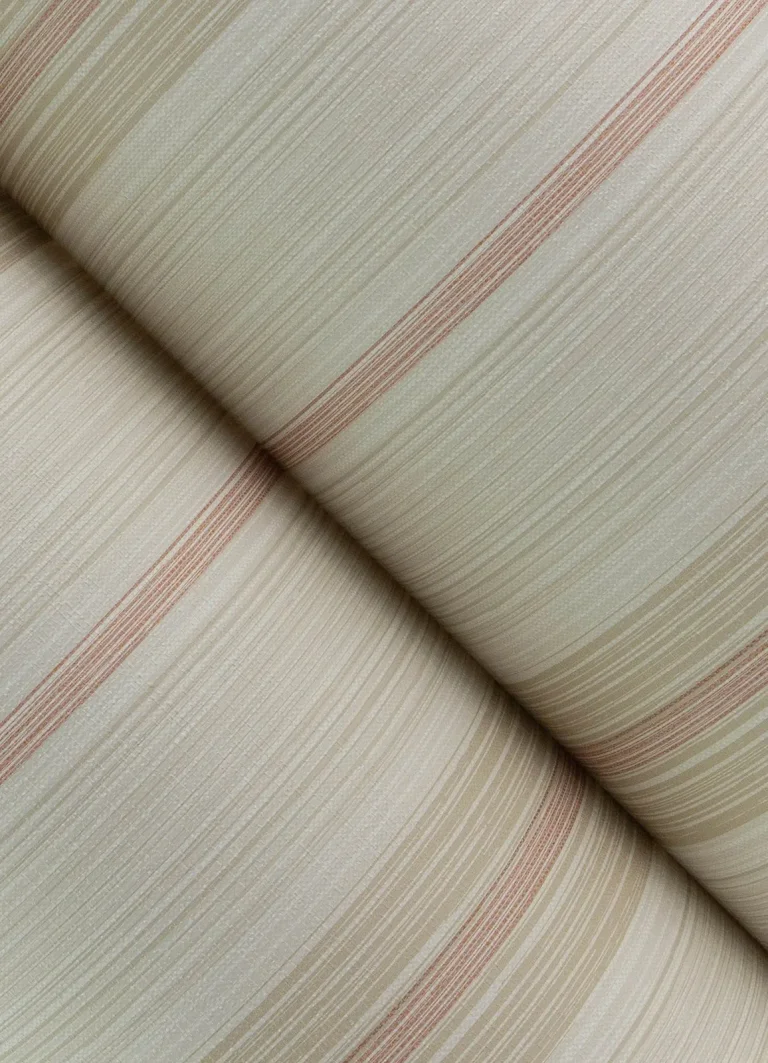 Chris Loves Julia Ames Linen Stripe Wallpaper - Red — Ảnh 7