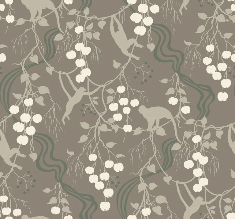 Linden Jungle Canopy Wallpaper - Stone — Ảnh 4