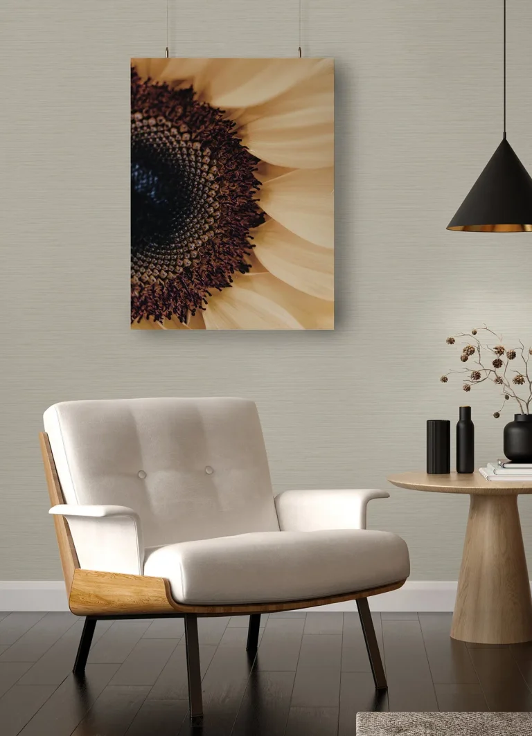 Rushmore Faux Grasscloth Wallpaper - Ivory — Ảnh 4