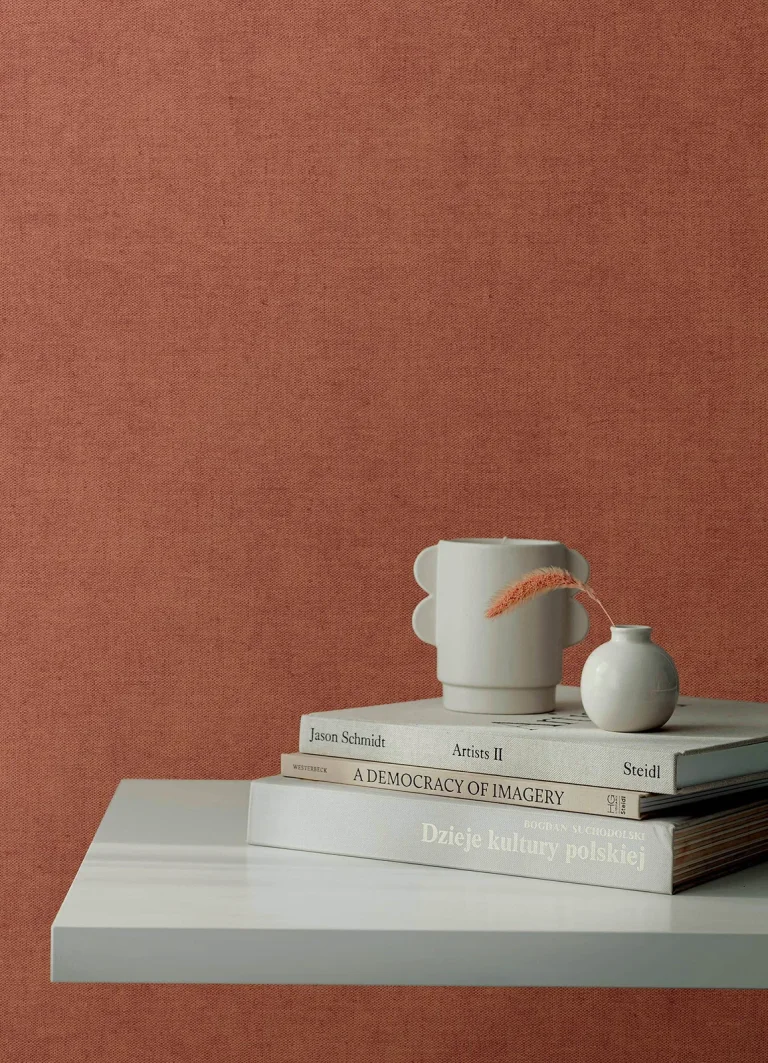 Nuovo Faux Linen Wallpaper - Rust — Ảnh 6