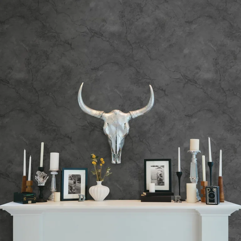Innuendo Marble Wallpaper - Black — Image 2