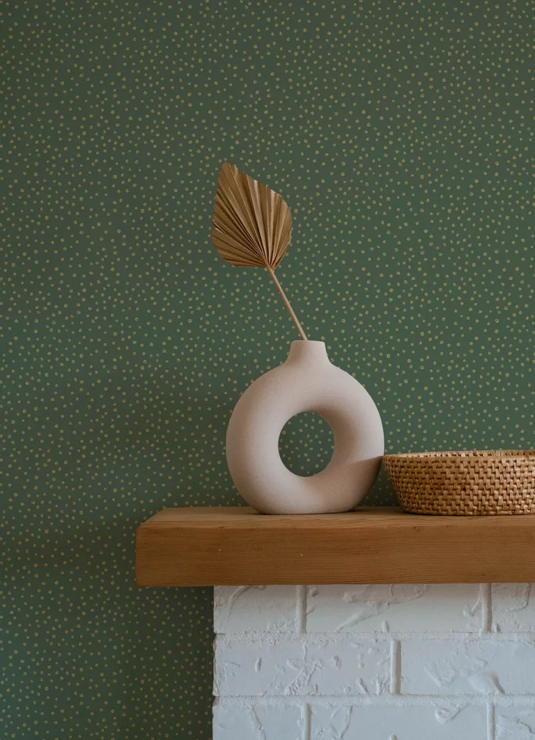 Cassie Petite Polka Wallpaper - Green — Ảnh 5