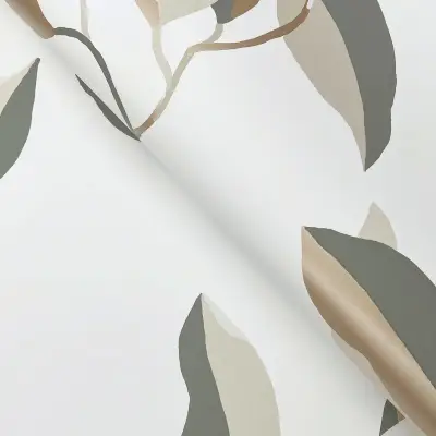 Brushwork Branches Wallpaper - Neutral & Gold