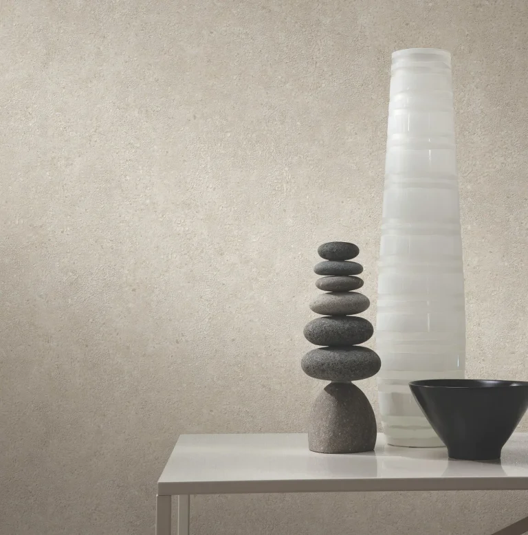 Artisan Stone Texture Wallpaper - Light Grey — Ảnh 3