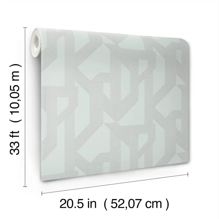 Franz Geometric Wallpaper - Light Blue — Ảnh 4