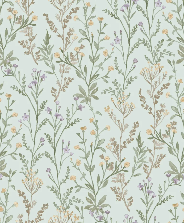 Chesapeake Laverne Wildflowers Wallpaper - Aquamarine — Ảnh 5