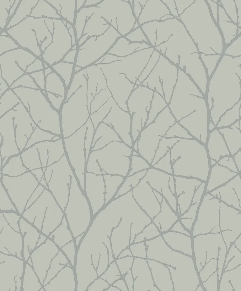 Trees Silhouette Wallpaper - Eucalyptus & Silver — Ảnh 5