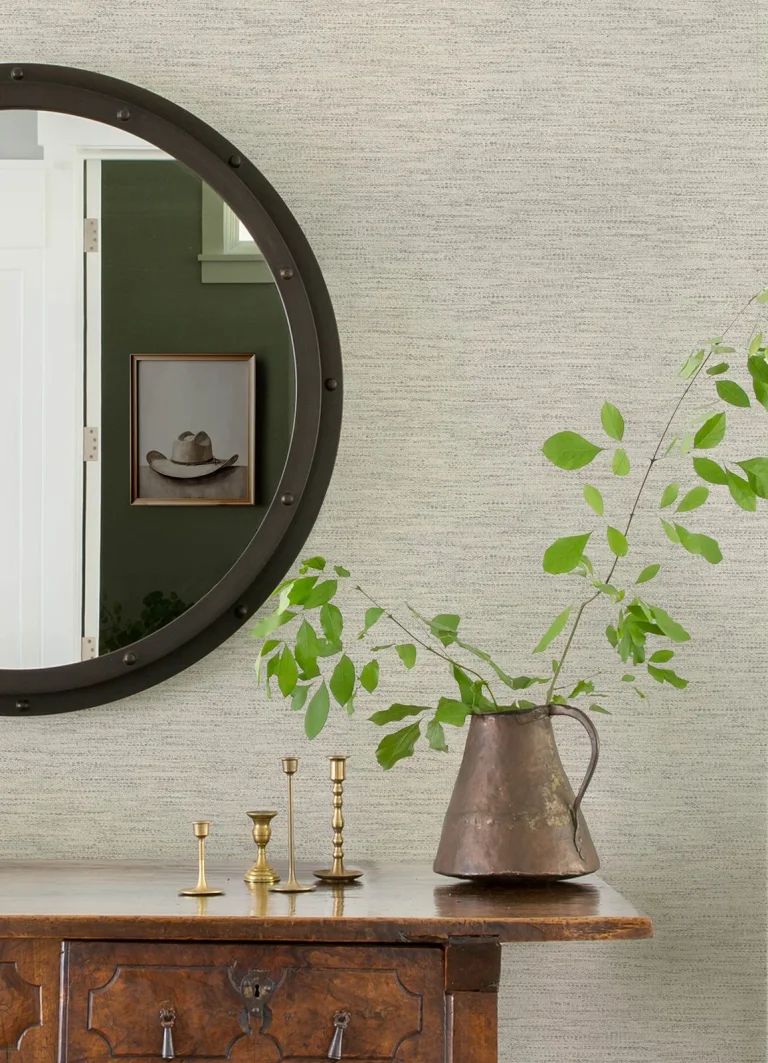 Chesapeake Wool Texture Wallpaper - Light Grey — Ảnh 5