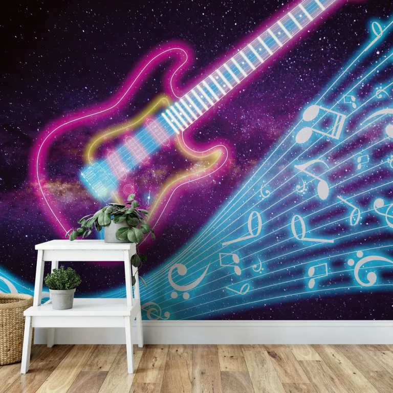 Kids Guitar - Wall Mural 5013 - 4 Panel - 192cm x 260cm — Ảnh 2