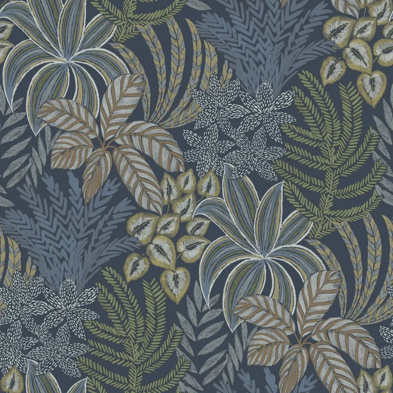 Sumner Woodland Botanical Wallpaper - Navy — Ảnh 4