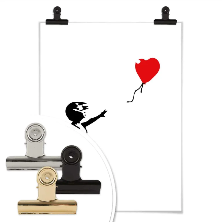 Banksy - "Girl With The Red Balloon" Poster - 100 x 80cm — Image 3