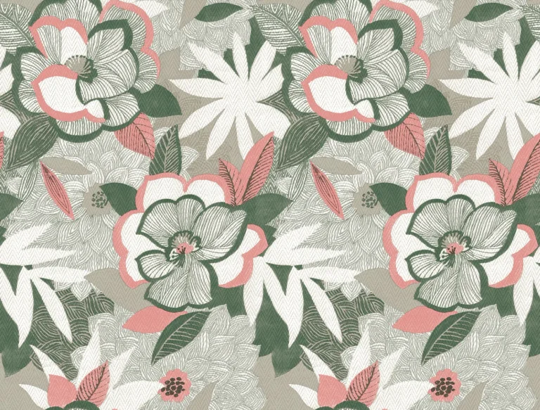 Fantasium Floral Peel and Stick Wallpaper - Coral — Ảnh 4