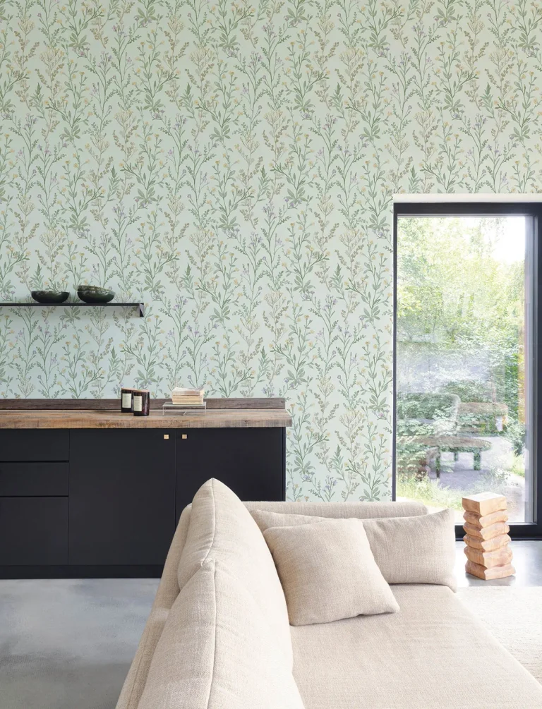 Chesapeake Laverne Wildflowers Wallpaper - Aquamarine — Ảnh 3