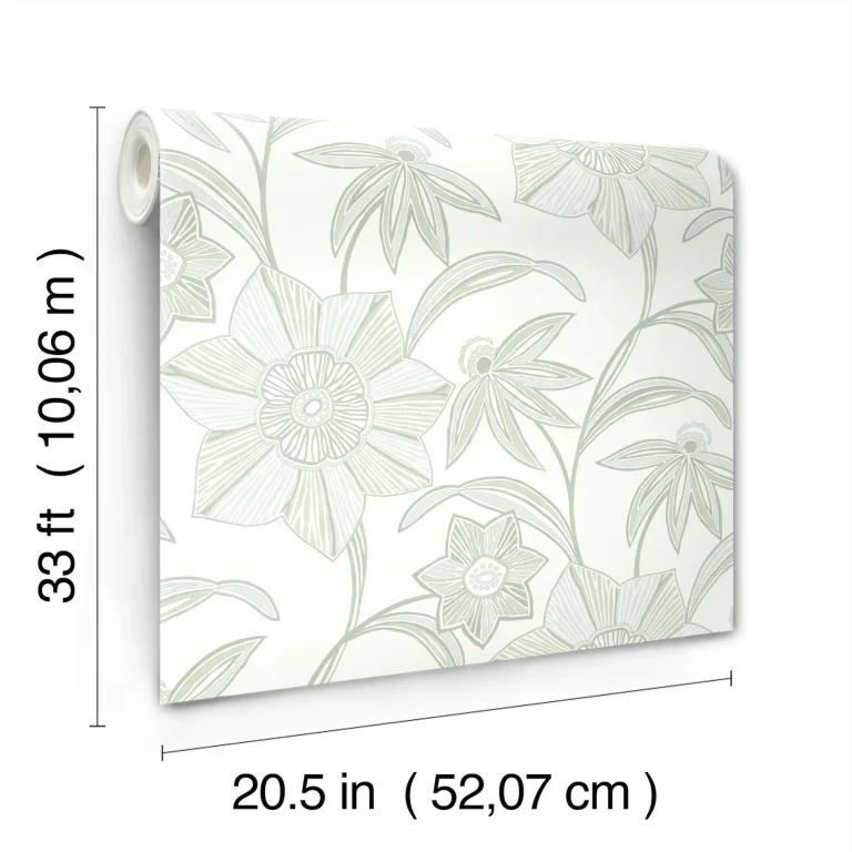 Star Flower Wallpaper - Light Green — Ảnh 7