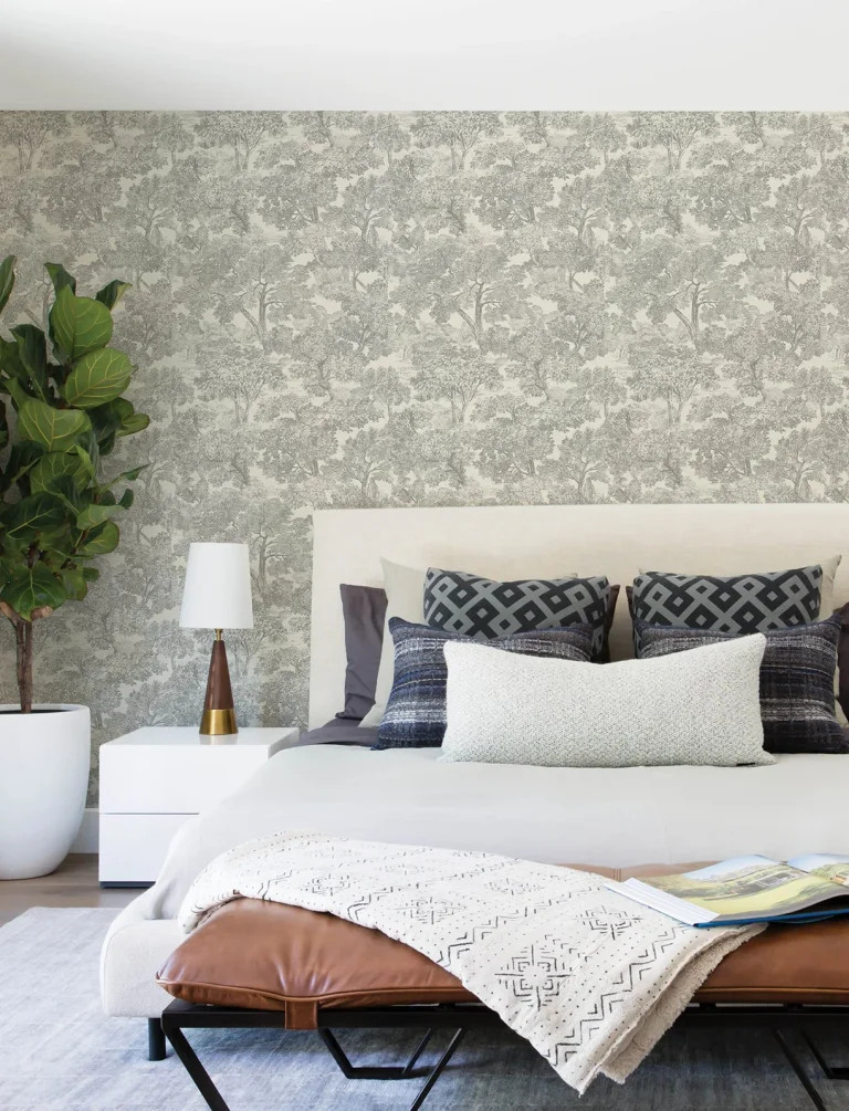 Chesapeake Spinney Toile Wallpaper - Grey — Ảnh 3