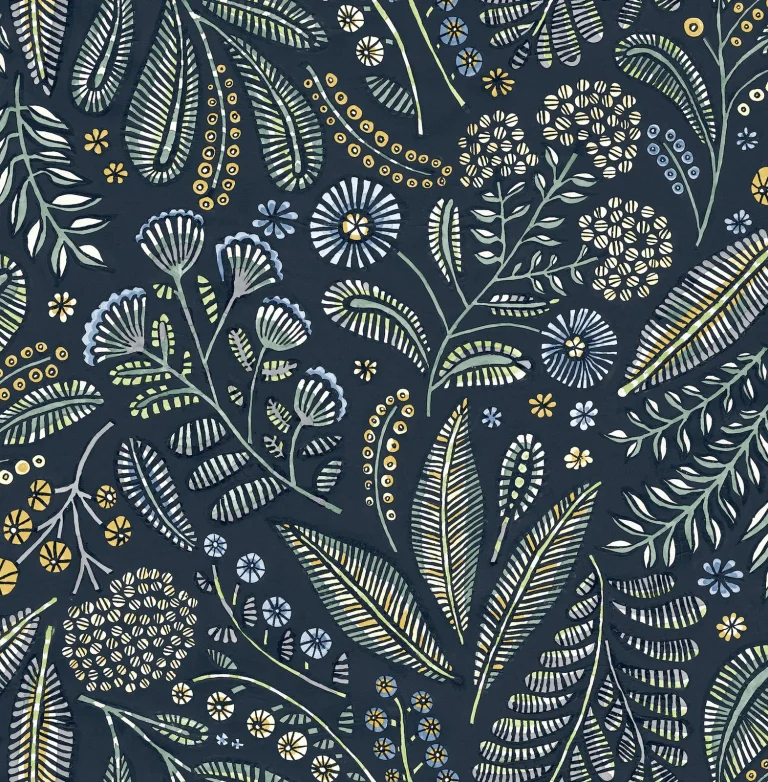 Briar Floral Wallpaper - Navy — Ảnh 5