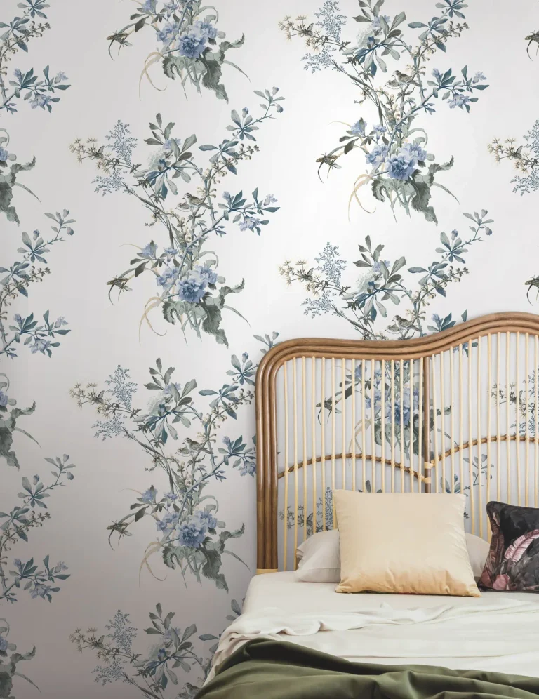 Wild Flowers Peel and Stick Wallpaper - Jade — Ảnh 4