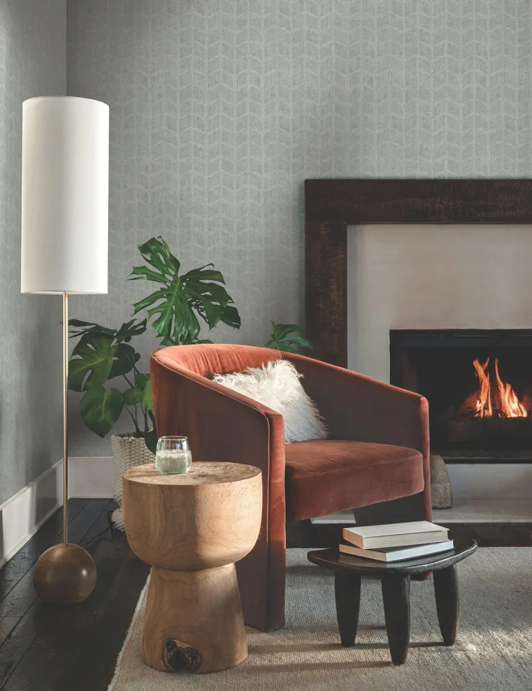 Flatiron Geometric Wallpaper - Grayed Sky — Ảnh 4