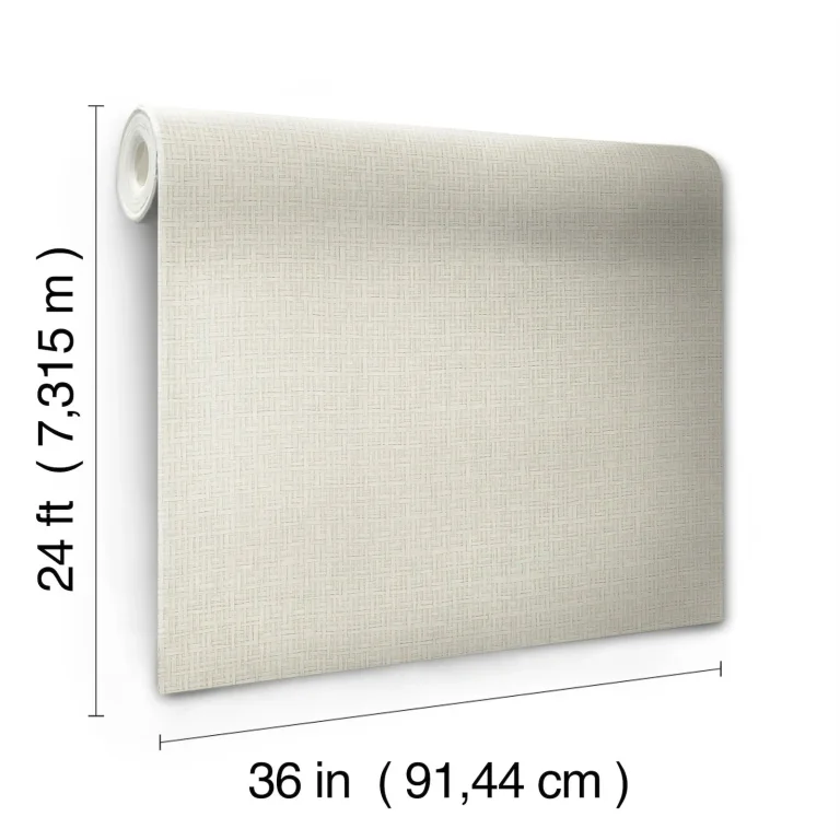 Ronald Redding Tatami Weave Wallpaper - Pale Grey — Ảnh 3