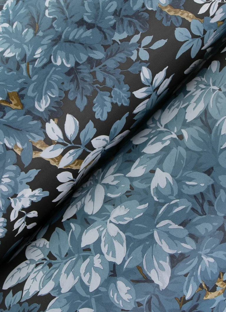 Greenwood Deciduous Wallpaper - Dark Blue — Ảnh 2