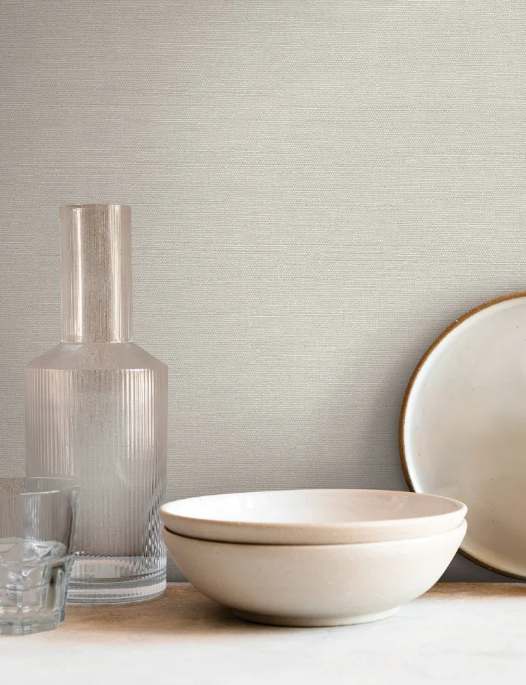 Shimmering Linen Wallpaper - Ivory — Ảnh 2
