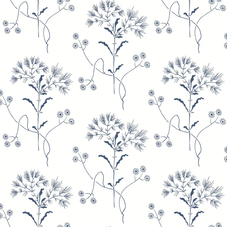 Magnolia Home Wildflower Wallpaper - Navy — Ảnh 6