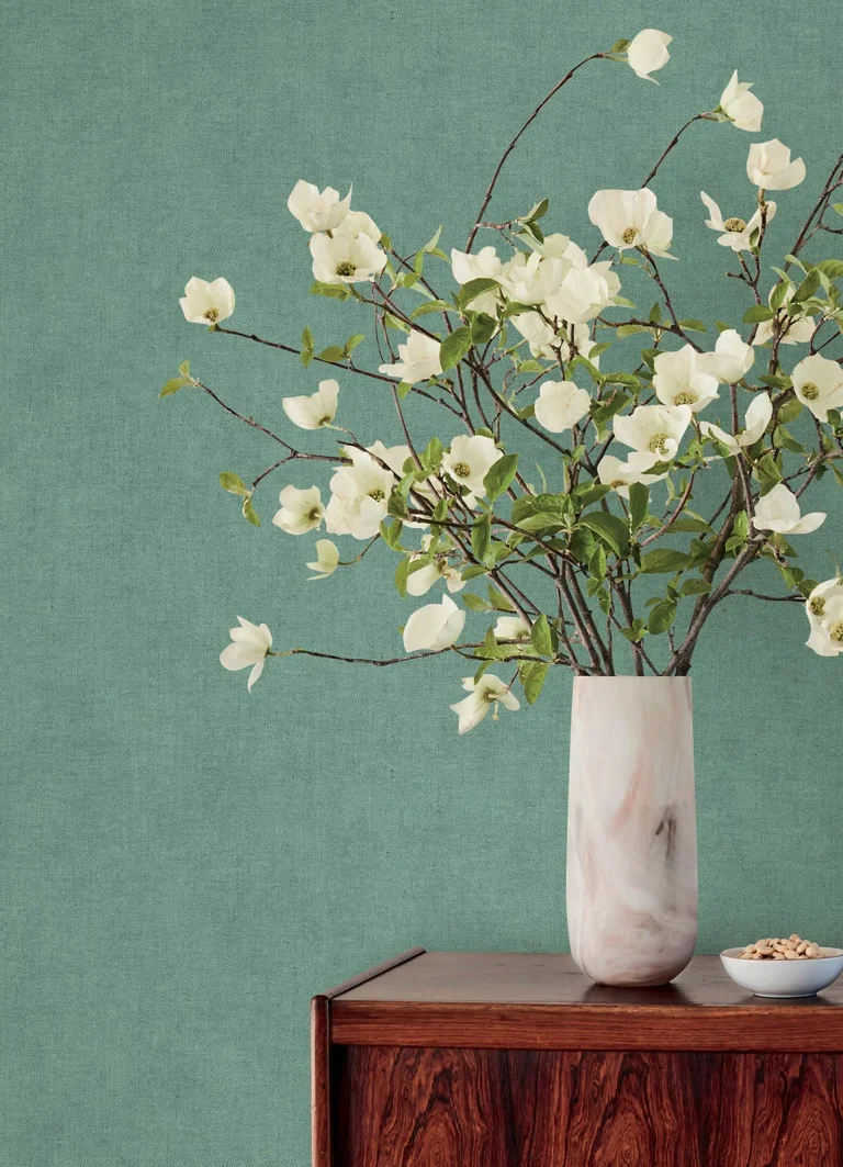 Nuovo Faux Linen Wallpaper - Light Blue — Ảnh 2