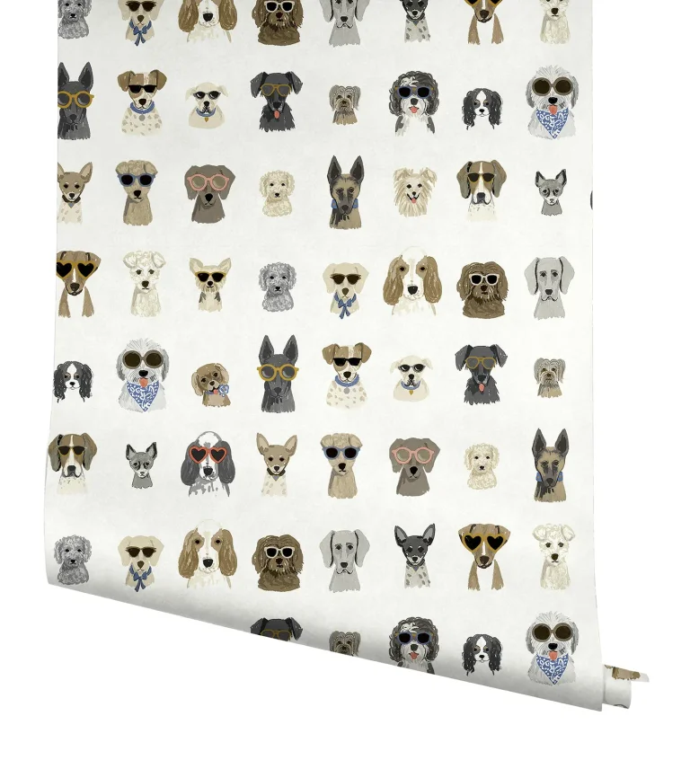 Rifle Paper Co. Dog Days Peel and Stick Wallpaper - Multi White