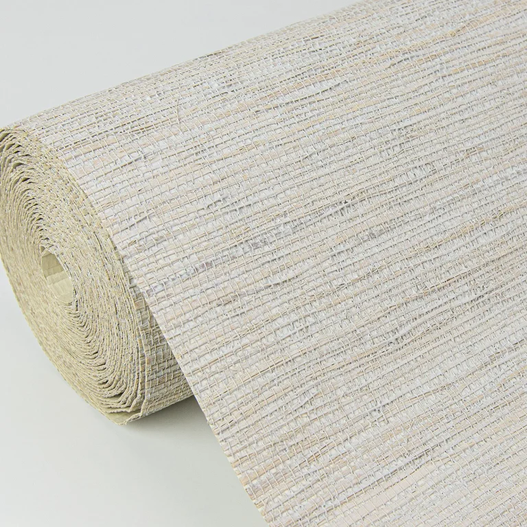 Kira Hemp Grasscloth Wallpaper - Dove — Ảnh 4