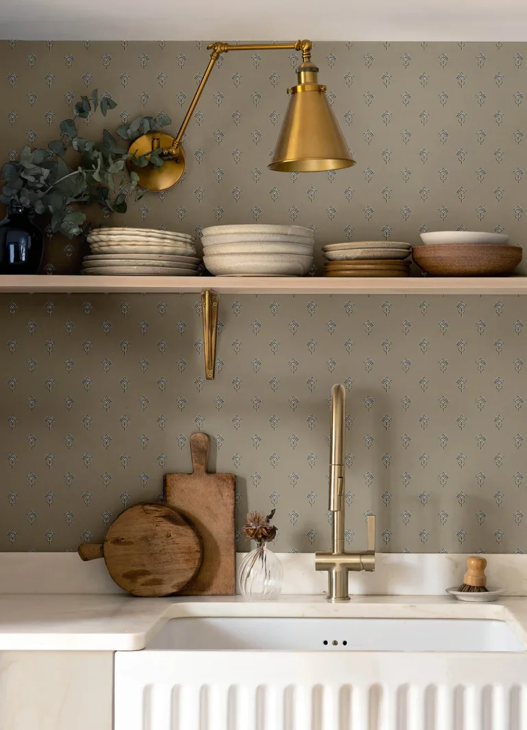 Chesapeake Surdiva Floral Fan Wallpaper - Stone — Ảnh 2