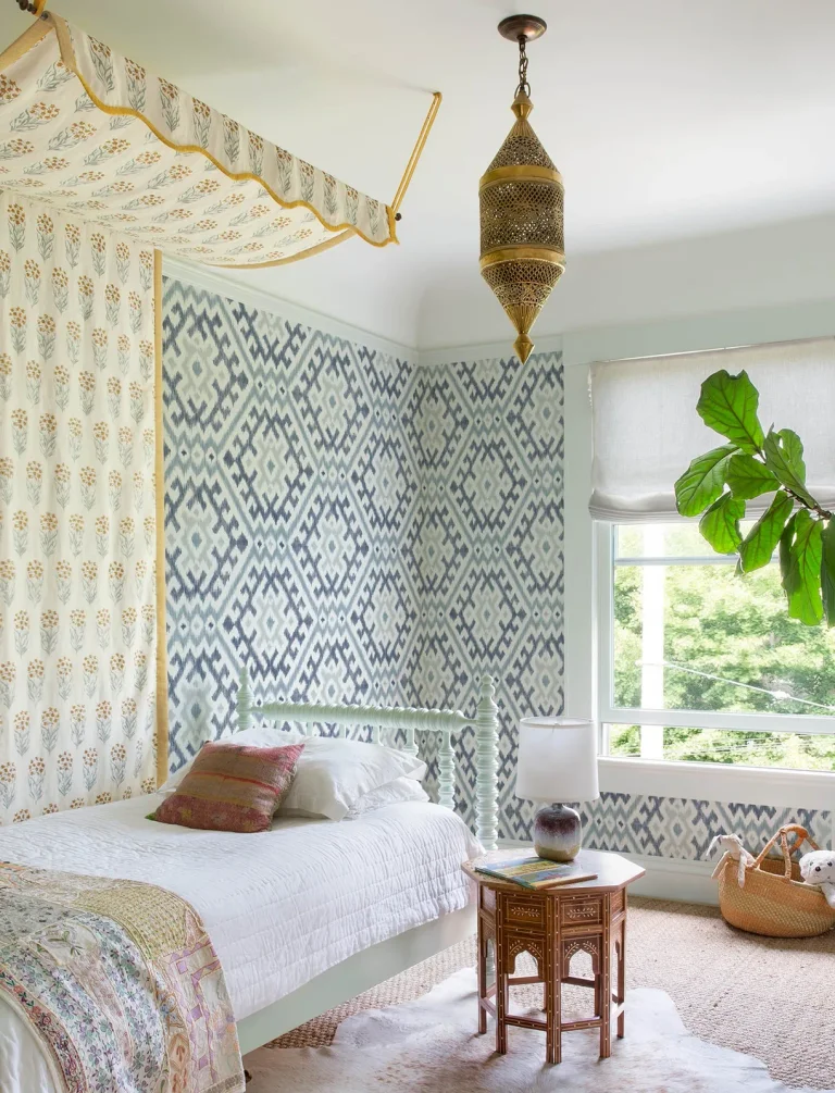 Solola Ikat Wallpaper - Blue — Ảnh 5