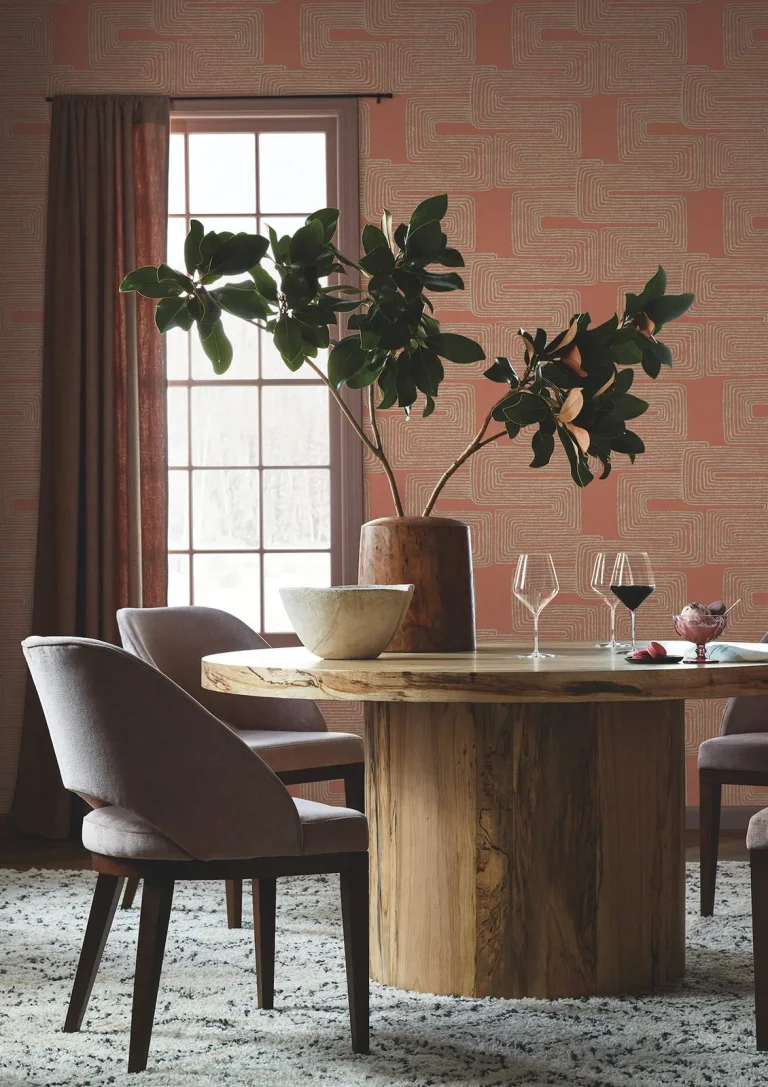 Zulu Thread Wallpaper - Coral/Glint — Ảnh 4