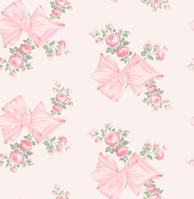 LoveShackFancy Rosa Beaux Large Bow Spot Wallpaper - Pink — Ảnh 4