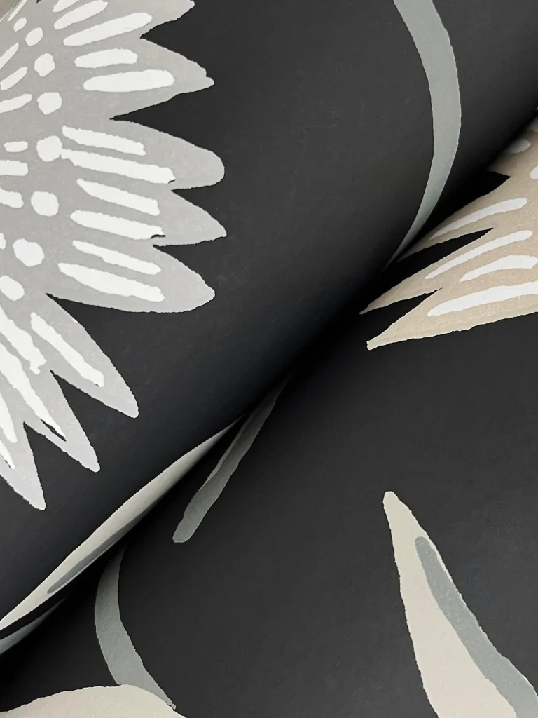 Rifle Paper Co. Aster Wallpaper - Black — Image 6