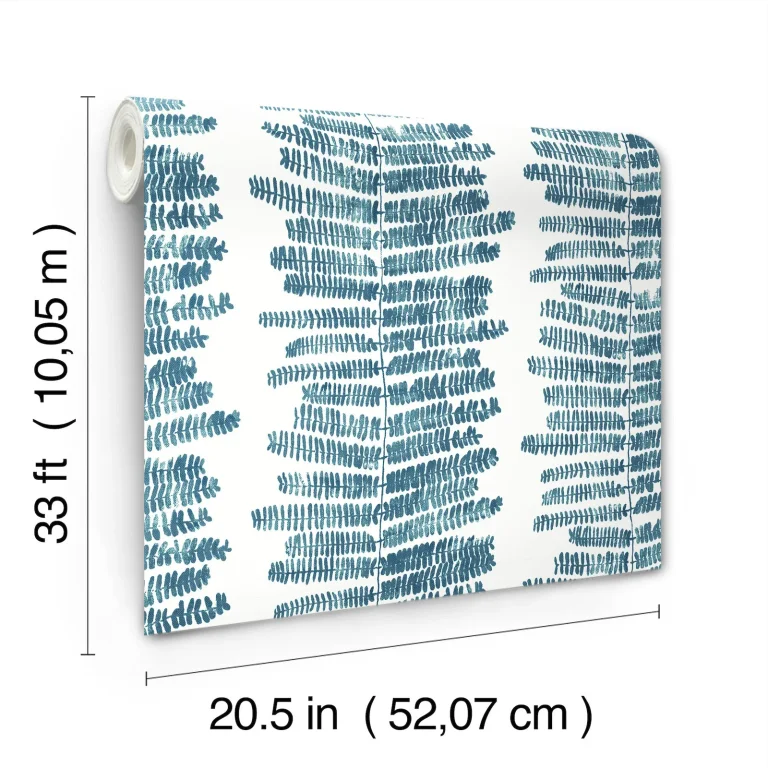 Lumis Fern Stripe Wallpaper - Blue — Ảnh 4