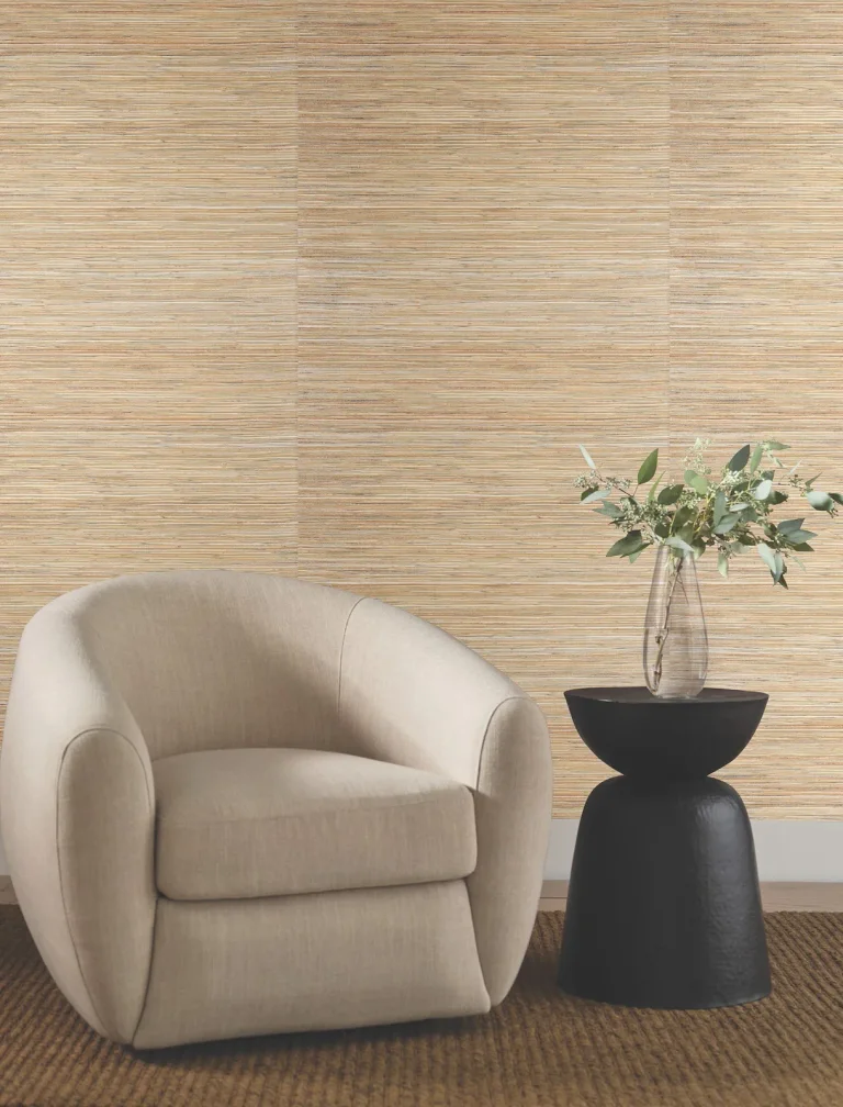 Candice Olson Bamboo Hemp Blend Wallpaper - White — Ảnh 4