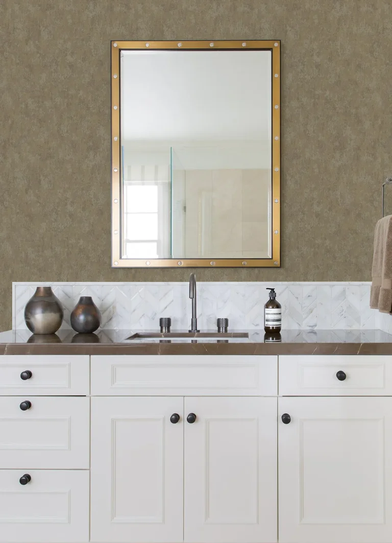 Haliya Metallic Plaster Wallpaper - Gold Metallic — Ảnh 4