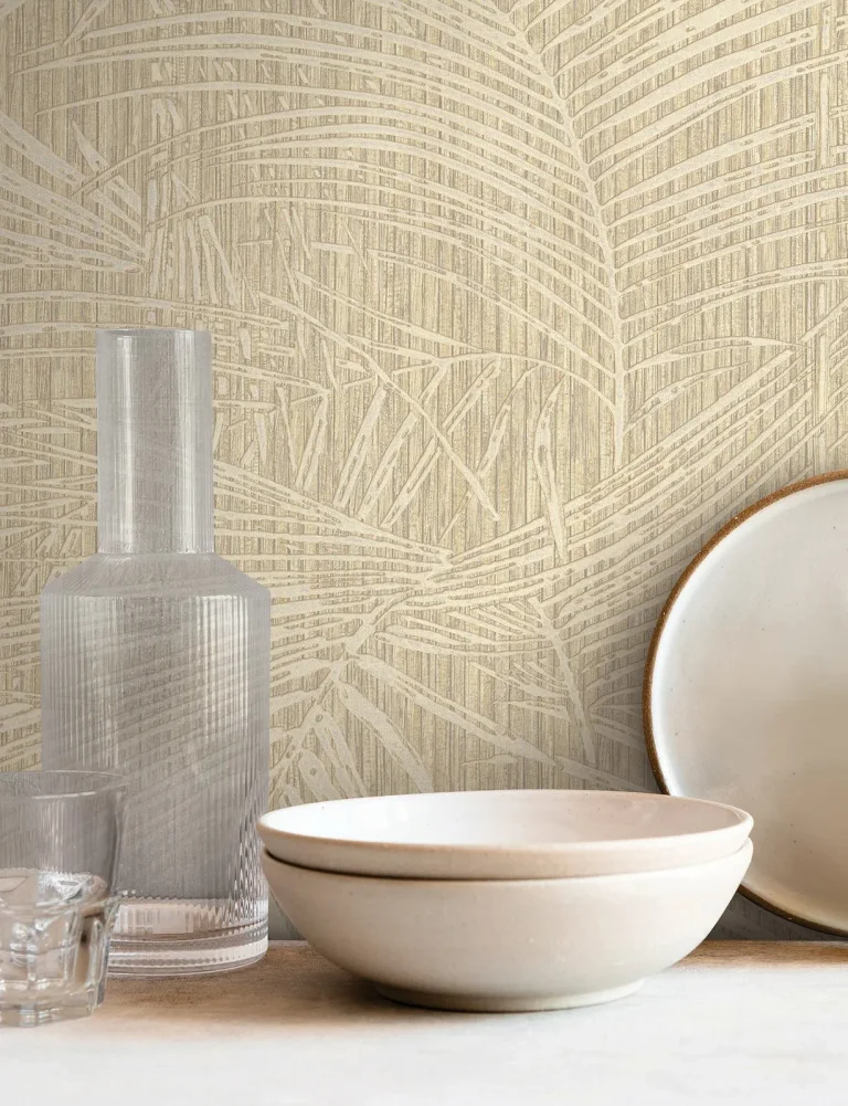Della Palm Wallpaper - Wheat — Image 6