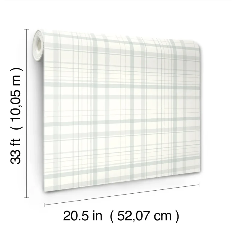 Chesapeake Burgess Plaid Wallpaper - Light Blue — Ảnh 4