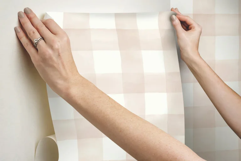 Magnolia Home Watercolor Check Peel and Stick Wallpaper - Ella Rose — Ảnh 4
