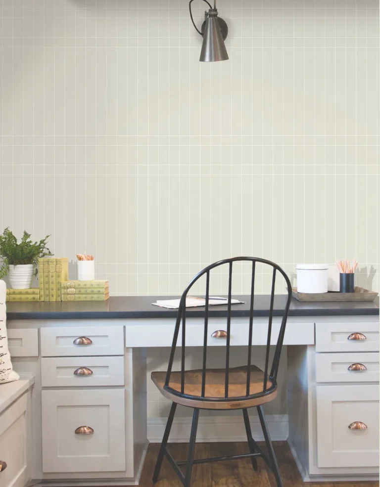 Magnolia Home Linear Gridwork Wallpaper - Beige — Image 2