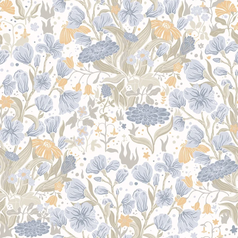 Hava Meadow Flowers Wallpaper - Light Blue — Ảnh 2